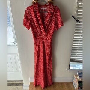 Reformation Floral Print Shirt Dress